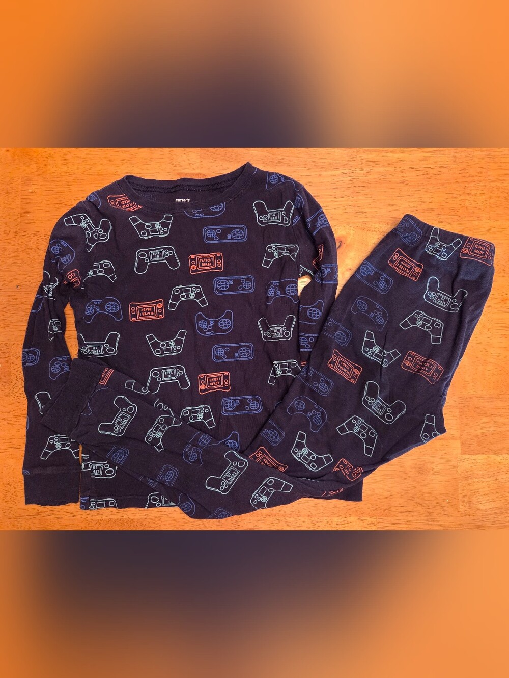 Carter's Navy Boys Controller Print Pajama Set